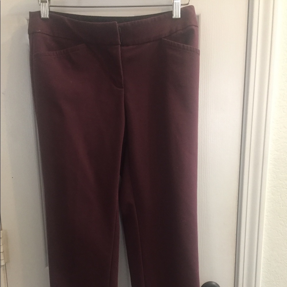 Maroon Capri - dress pant LOFT